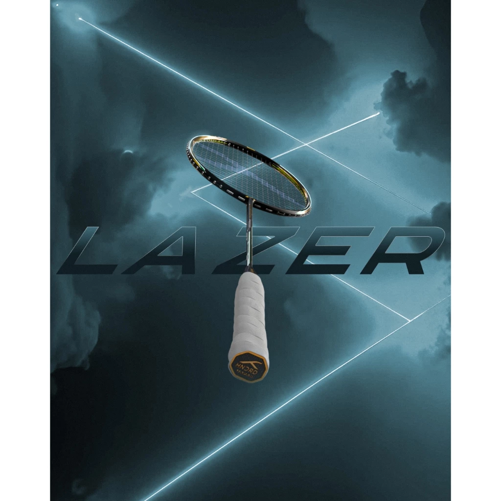HUNDRED Hundred ไม้แบดมินตัน รุ่น Hyfonic Lazer สายสมดุล มี2สี ขาว/ดำ 4U/5U ฟรีเอ็น ซอง ประกัน รูปสินค้า 5