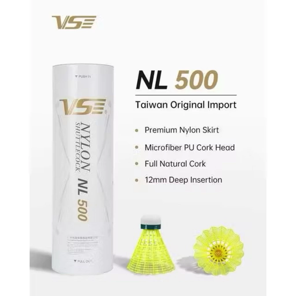 VS ลูกแบดพลาสติก รุ่น NL500 NYLON Shuttlecock (บรรจุ6ลูก) รูปที่ 1