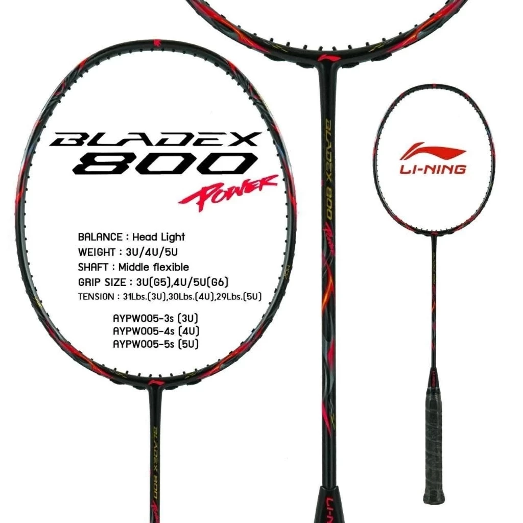 LI-NING ไม้แบดมินตัน รุ่น BladeX 800 3U/4U/5U สายสปีด ตอบโต้ไว ของแท้ แถมเอ็น กริป ซอง รูปที่ 8
