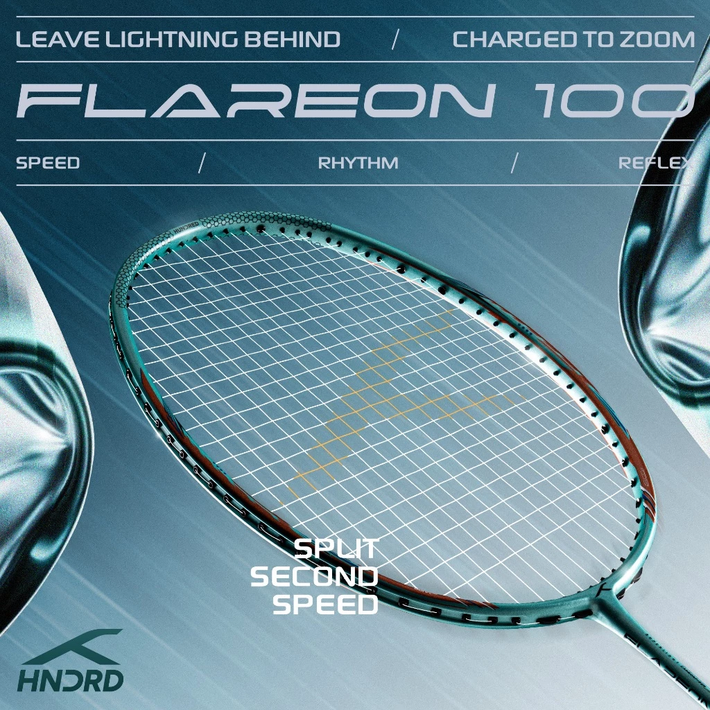 HUNDRED HUNDRED ไม้แบดมินตัน รุ่น Flareon 100 ( HBRX-5U381 1-3 ) ไม้สายความเร็ว แถมเอ็น กริป ซอง รูปสินค้า 2