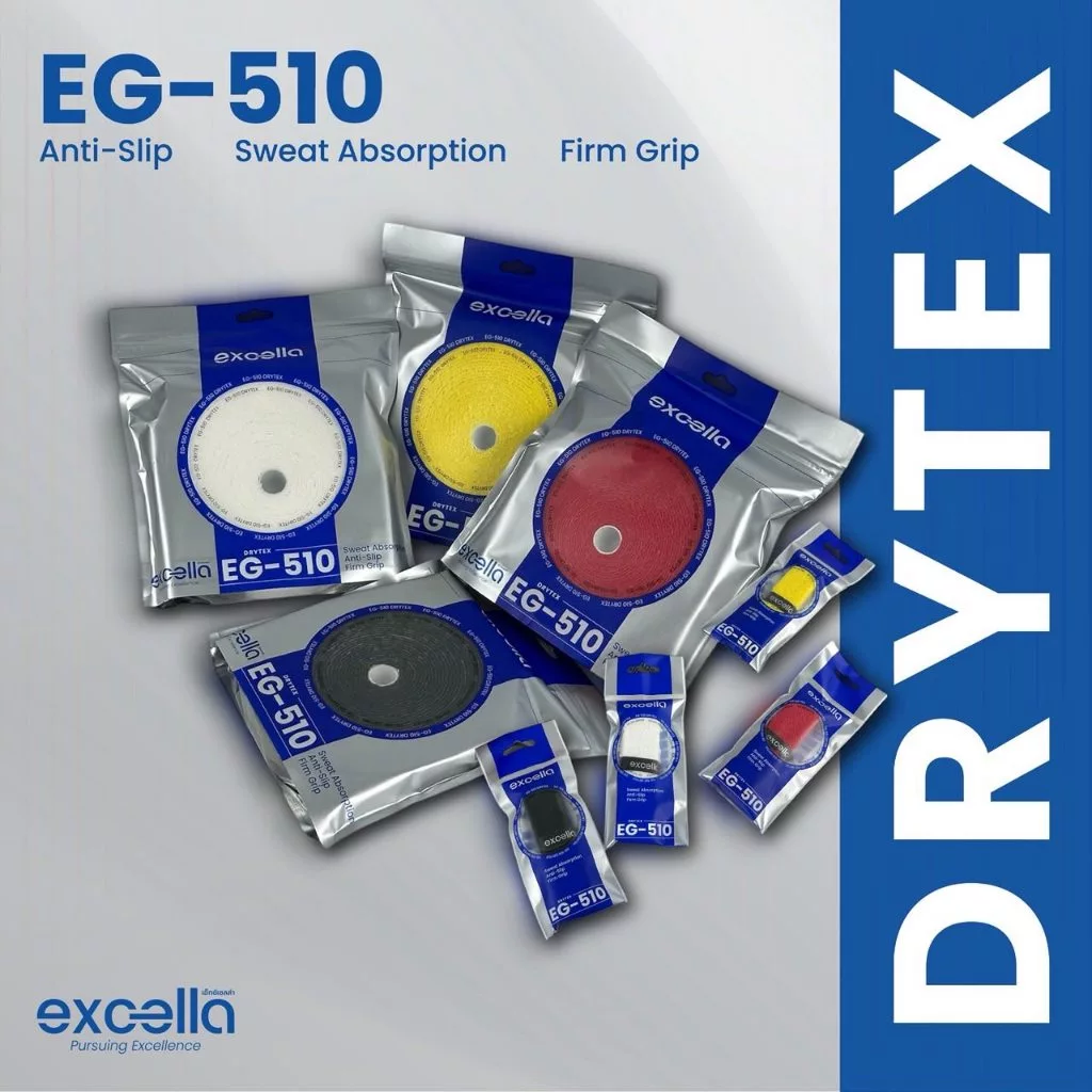 Excella กริปผ้า EG-510 Drytex เส้นใยพิเศษนวัตกรรม Drytex สัมผัสนุ่มเบา ยึดเกาะนิ่ง แห้งไว (แบบม้วน 10 เมตร) รูปที่ 2