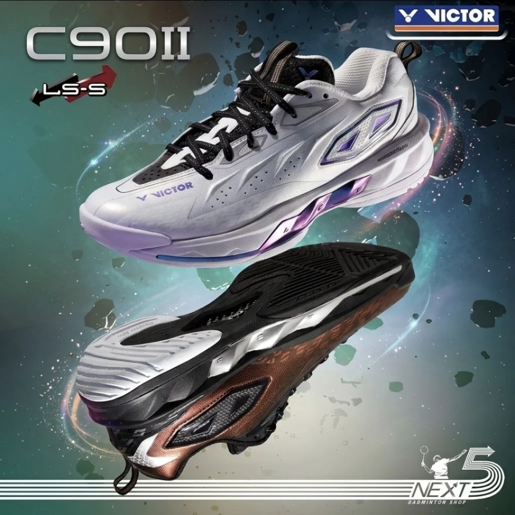 VICTOR รองเท้าแบดมินตัน รุ่น C90II ของแท้ ประกันศูนย์ไทย สาย support นุ่ม เด้ง น้ำหนักเบา ยึดเกาะพื้นดี รูปที่ 1
