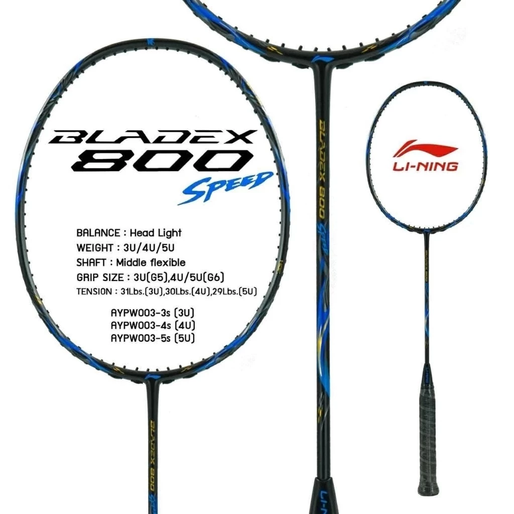 LI-NING ไม้แบดมินตัน รุ่น BladeX 800 3U/4U/5U สายสปีด ตอบโต้ไว ของแท้ แถมเอ็น กริป ซอง รูปที่ 7