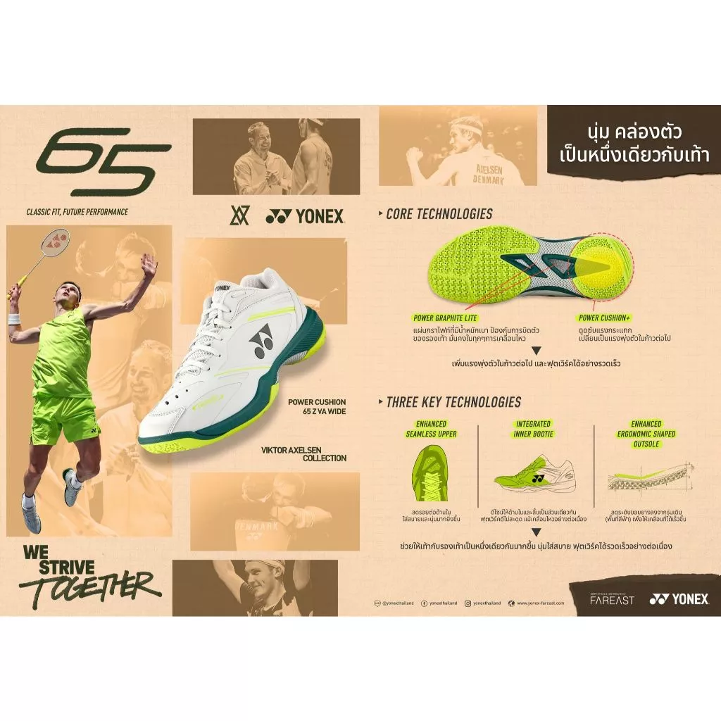 รองเท้าแบดมินตัน Yonex Power Cushion SHB 65Z VA แท้ศูนย์ไทย รูปที่ 2