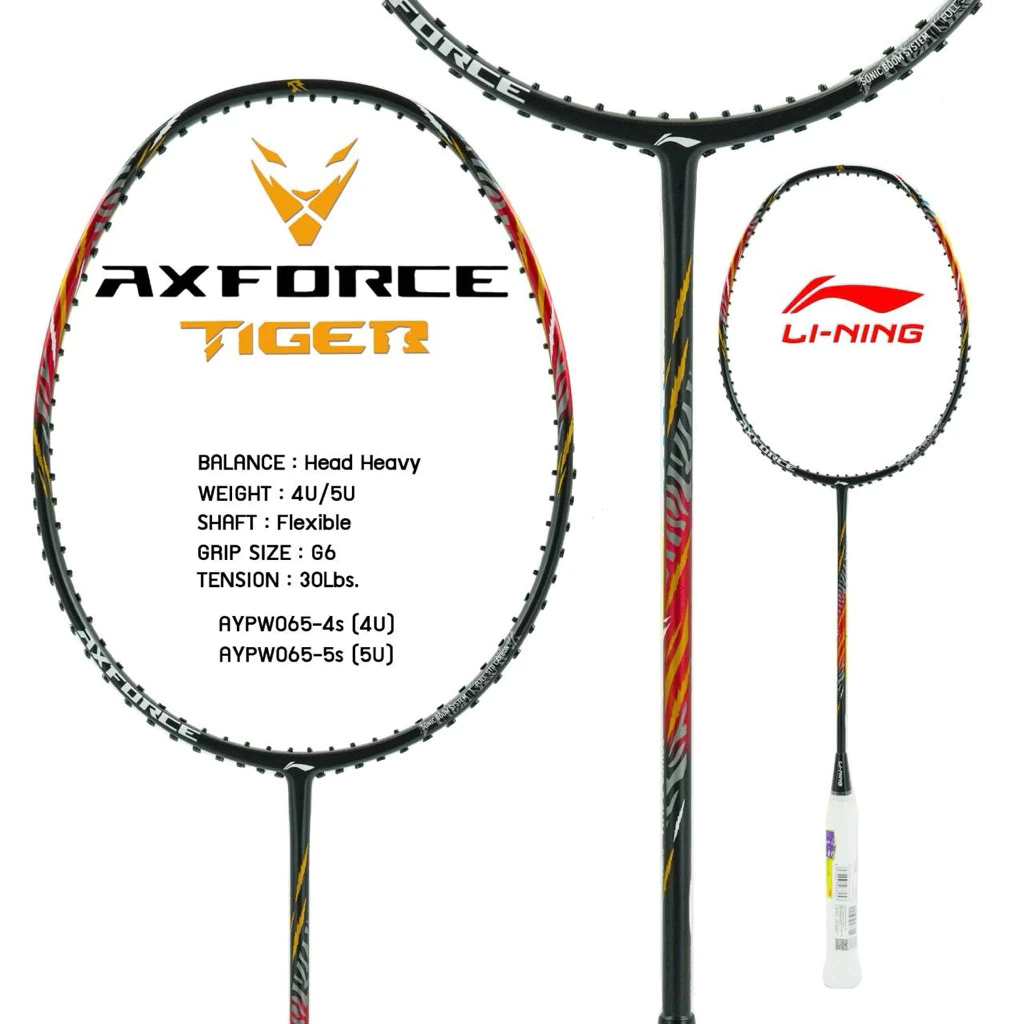 LI-NING AXFORCE TIGER ไม้แบดมินตัน 4U สายบุก ของแท้ ประกันศูนย์ไทย แถมขึ้นเอ็นฟรี รูปที่ 6