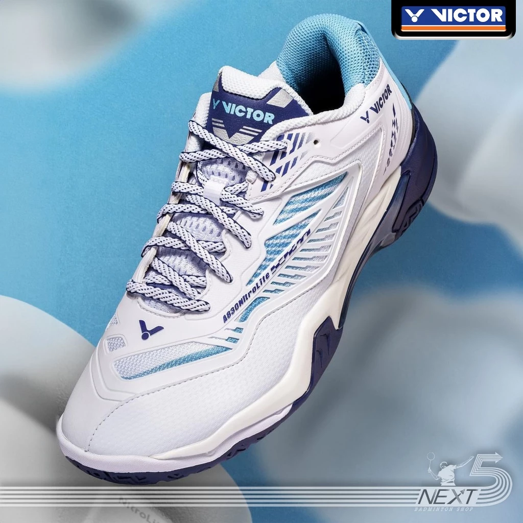 VICTOR Victor รองเท้าแบดมินตัน รุ่น A830 NitroLite U-SHAPE 3.5 หน้ากว้างพิเศษ มี 2 สี ขาว และ ดำ รูปสินค้า 3