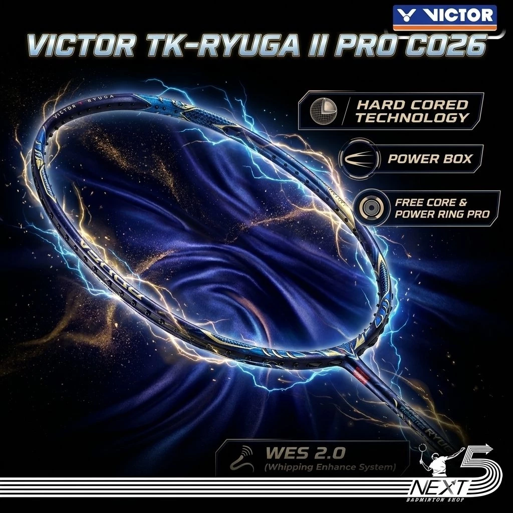 VICTOR TK-RYUGA II PRO C26 ไม้แบดมินตัน 4U หัวหนัก สายบุก ของแท้ ประกันศูนย์ไทย แถมขึ้นเอ็นฟรี รูปที่ 1