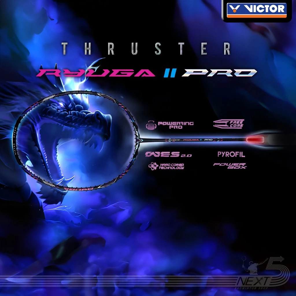 Victor ไม้แบดมินตัน รุ่น TK-RYUGA II PRO แถมเอ็น+ซอง+กริปยาง+ประกัน รูปที่ 1