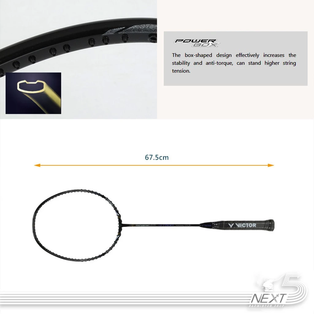 Victor ไม้แบดมินตัน รุ่น Thruster T-500 ( TK-T500 ) แถมเอ็น victor vs-66 ซอง กริป ประกันศูนย์ไทย รูปที่ 7