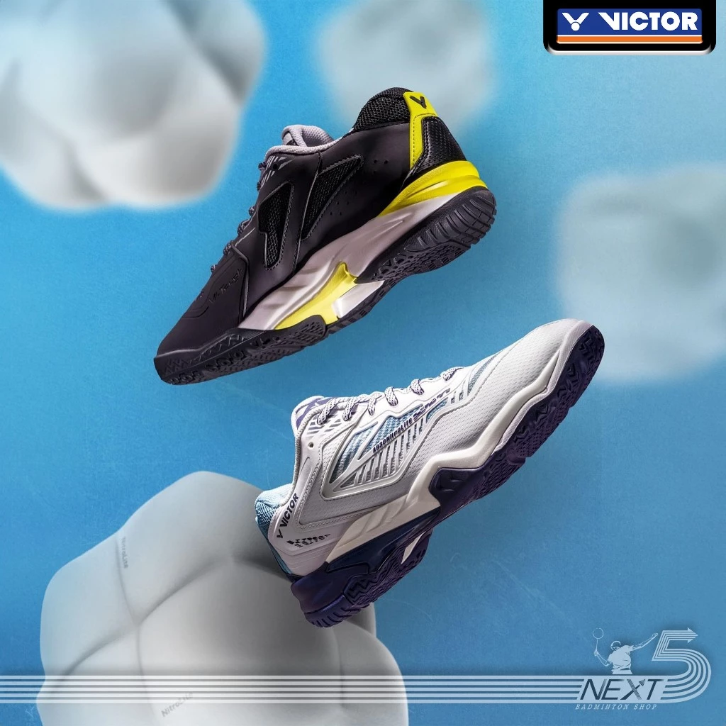 VICTOR Victor รองเท้าแบดมินตัน รุ่น A830 NitroLite U-SHAPE 3.5 หน้ากว้างพิเศษ มี 2 สี ขาว และ ดำ รูปสินค้า 5