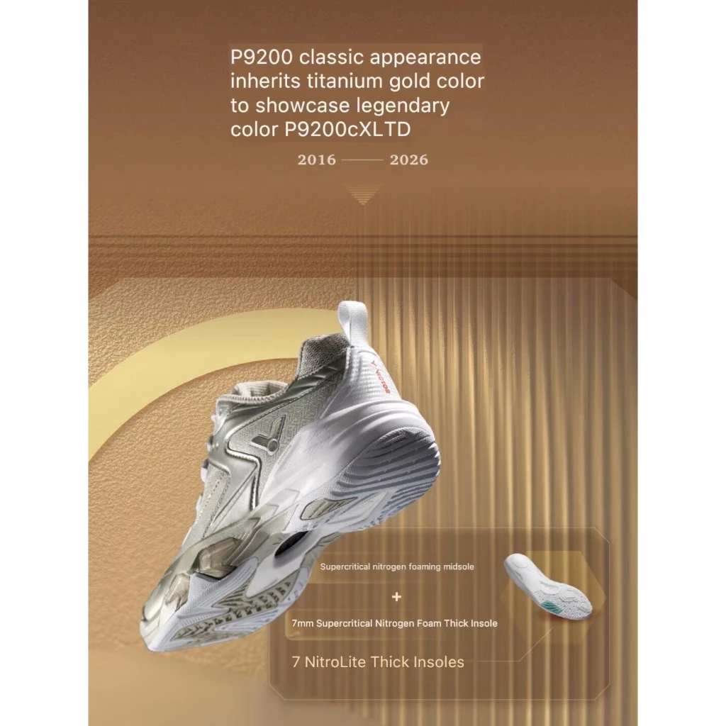 VICTOR VICTOR P9200CX LTD 10th Anniversary Edition รองเท้าแบดมินตัน ของแท้ ประกันศูนย์ไทย พร้อมกระเป๋ารุ่นพิเศษ รูปสินค้า 4