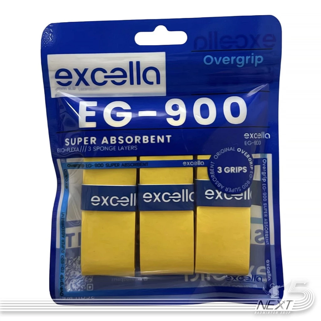 Excella EG-900 กริปคุณภาพสูง เกรดญี่ปุ่น แพค 3 ชิ้น มี 4 สี ขาว / เหลือง / ชมพู / ดำ รูปที่ 3