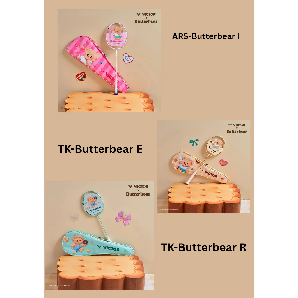 VICTOR ARS/TK Butterbear I ไม้แบดมินตัน รุ่นลิมิเต็ด Butterbear ของแท้ 100% พร้อมซอง แถมเอ็น แถมกริปยาง รูปที่ 5