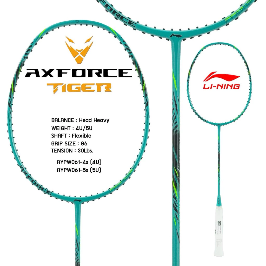 LI-NING AXFORCE TIGER ไม้แบดมินตัน 4U สายบุก ของแท้ ประกันศูนย์ไทย แถมขึ้นเอ็นฟรี รูปที่ 4