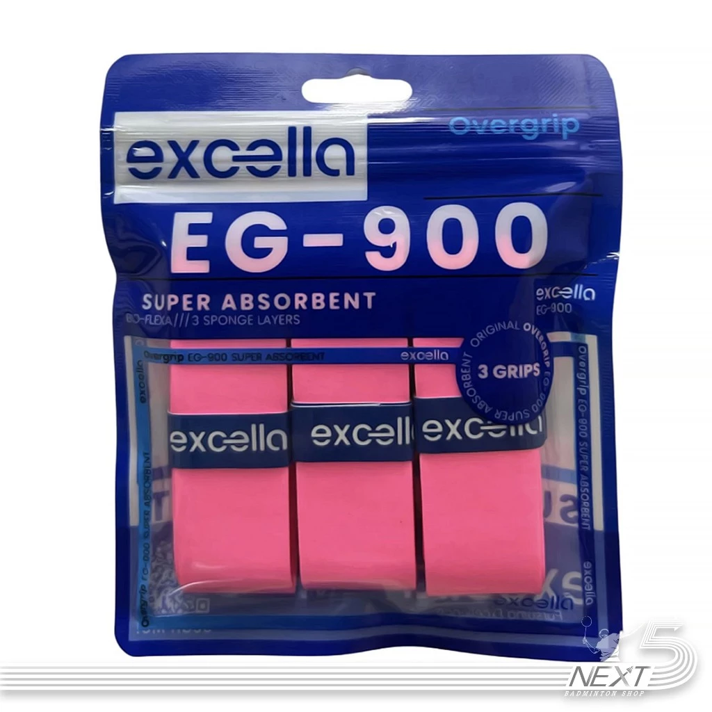 Excella EG-900 กริปคุณภาพสูง เกรดญี่ปุ่น แพค 3 ชิ้น มี 4 สี ขาว / เหลือง / ชมพู / ดำ รูปที่ 4