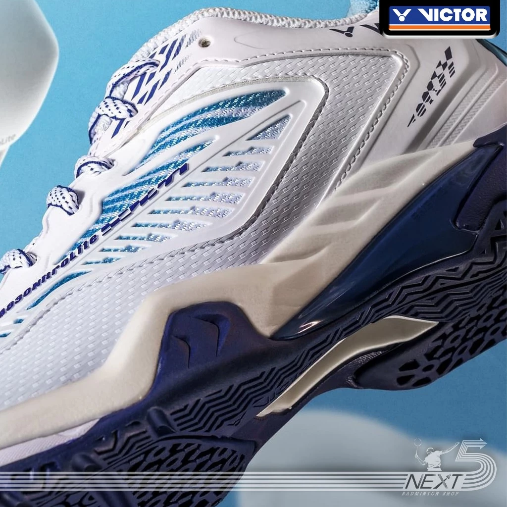 VICTOR Victor รองเท้าแบดมินตัน รุ่น A830 NitroLite U-SHAPE 3.5 หน้ากว้างพิเศษ มี 2 สี ขาว และ ดำ รูปสินค้า 6