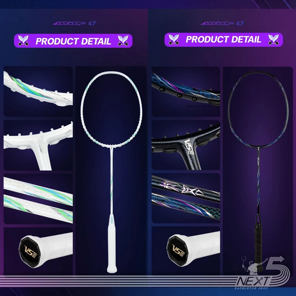 VS VS ไม้แบดมินตัน รุ่น assassin47 แถมเอ็น+ซอง+กริปยาง+ประกันศูนย์ไทย รูปสินค้า 4